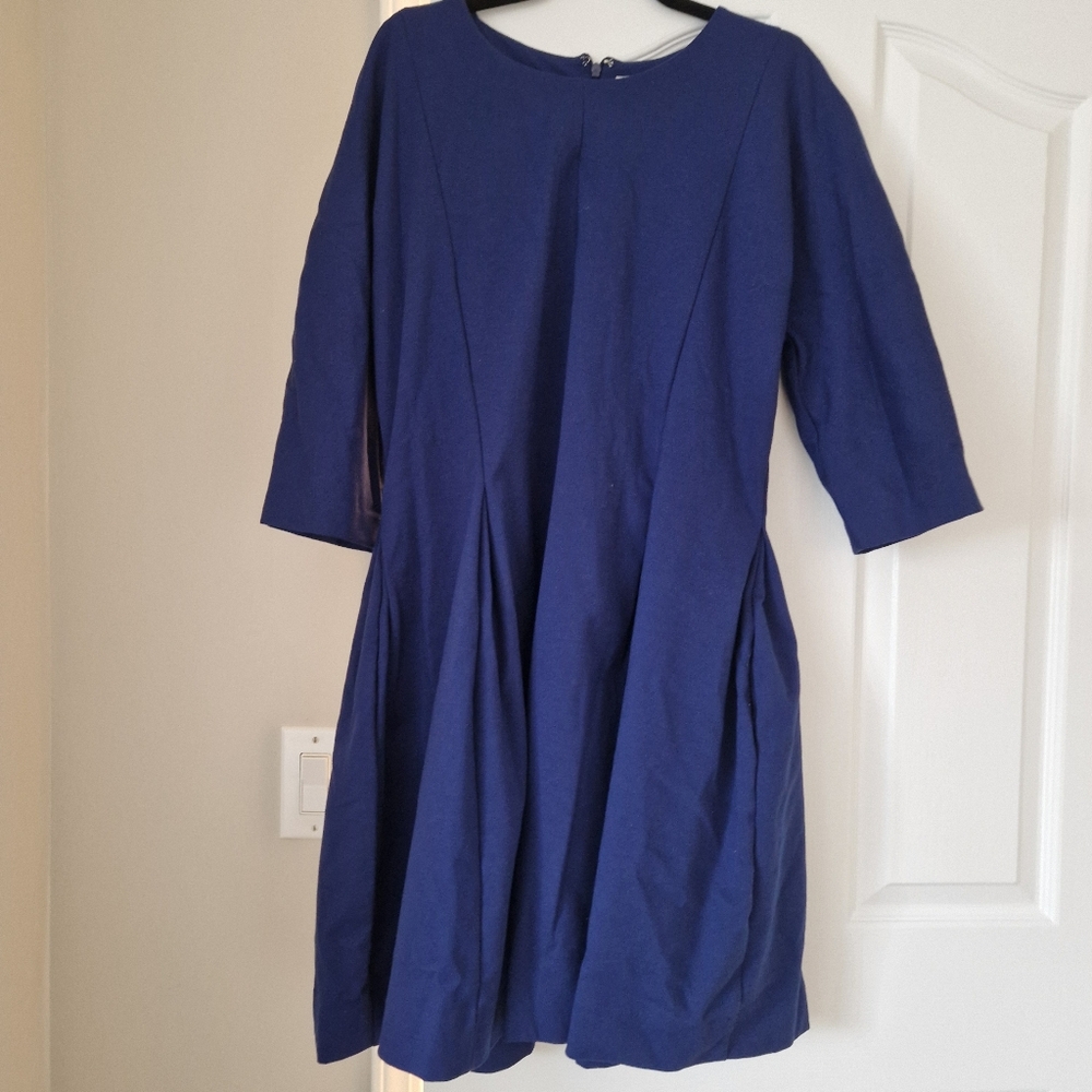 Gap blue fit and flare dress